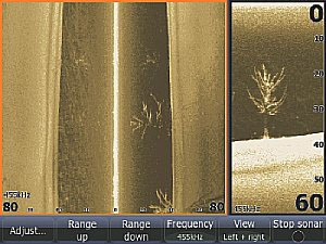Screen shot from Lowrance Structure Scan